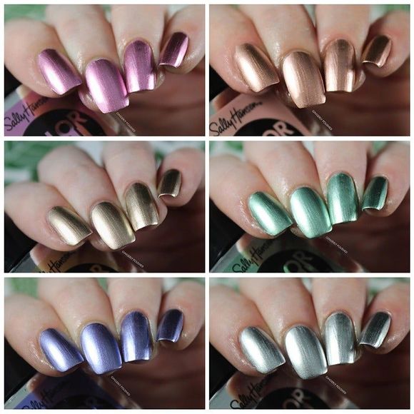 Lot of 2 Brand New Sally Hansen Color Foil Nail Makeup 150 Cutting Hedge (Green) - Picture 2 of 7